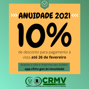 Anuidade com desconto 10%