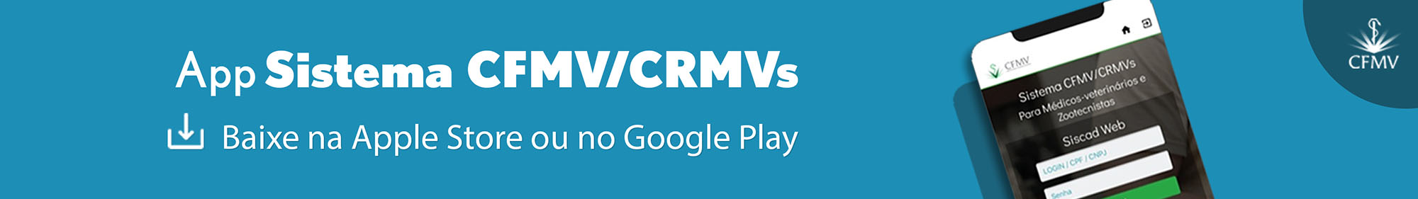 Banner APP CFMV Conheça o APP CFMV