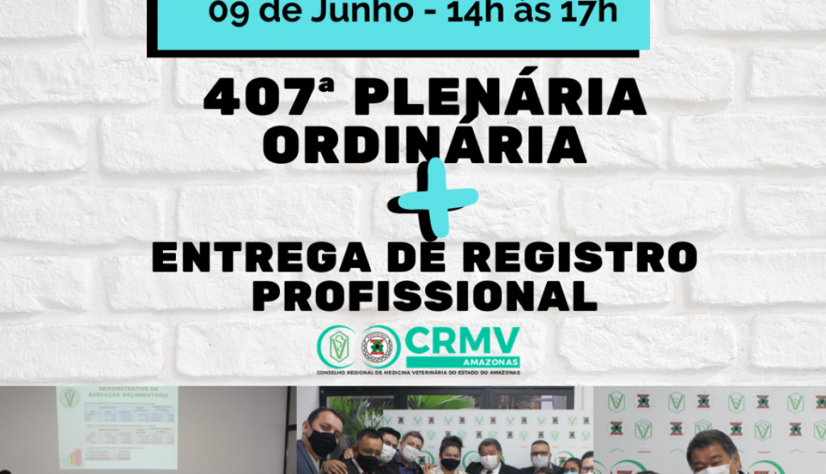 407ª Plenária Ordinária + Entrega de carteiras profissionais