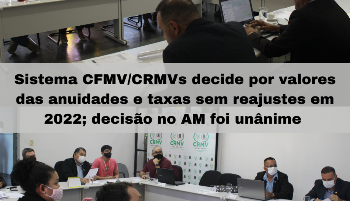 Sistema CFMVCRMVs decidem por manutenção dos valores da anuidades (2)