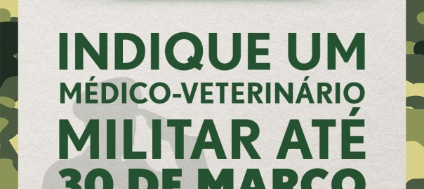 Comenda Muniz de Aragão – Indique um médico-veterinário militar até dia 30 de março