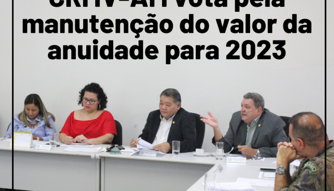 CRMV-AM vota pela manutenção da anuidade para 2023